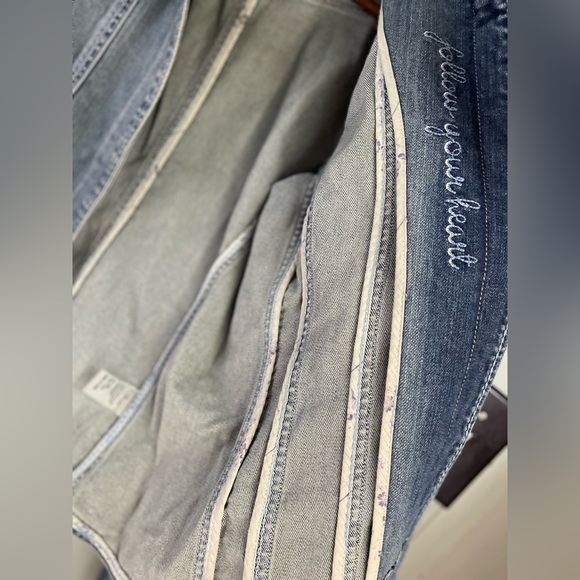 BRIGHTON Blue Denim charms Hearts Jean Jacket surprise charm hidden XS- Small - Picture 16 of 16